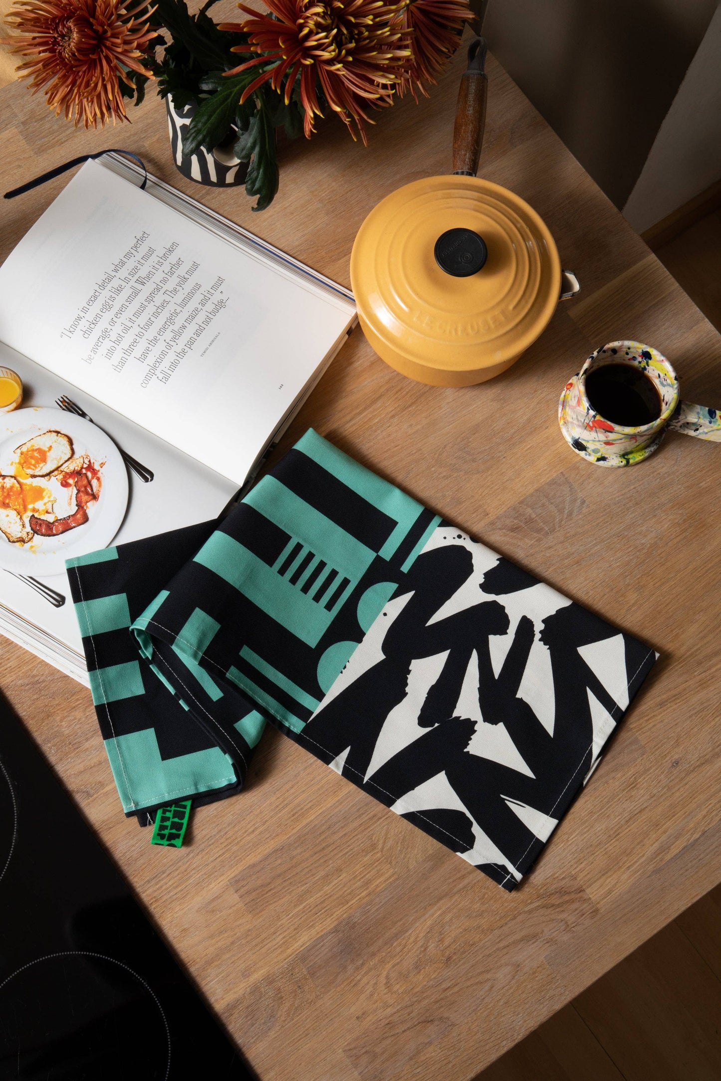 Organic Cotton Tea Towel (Cool Mint)