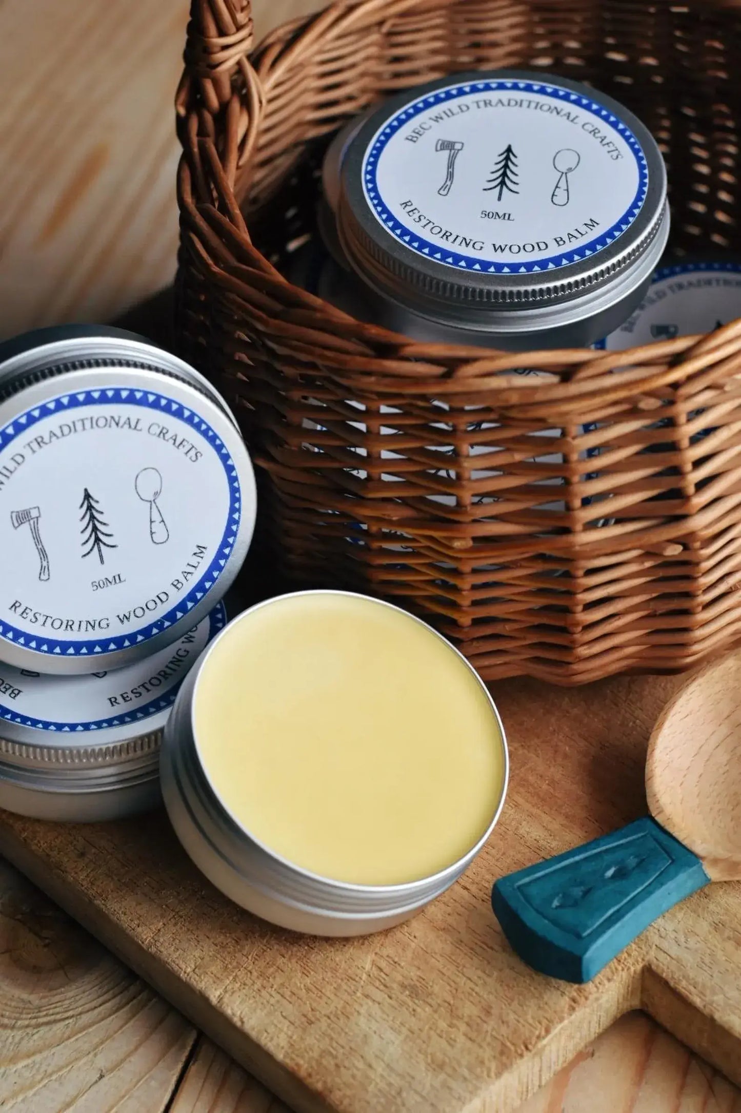 Natural Beeswax Wood Balm For Utensils And Chopping Boards
