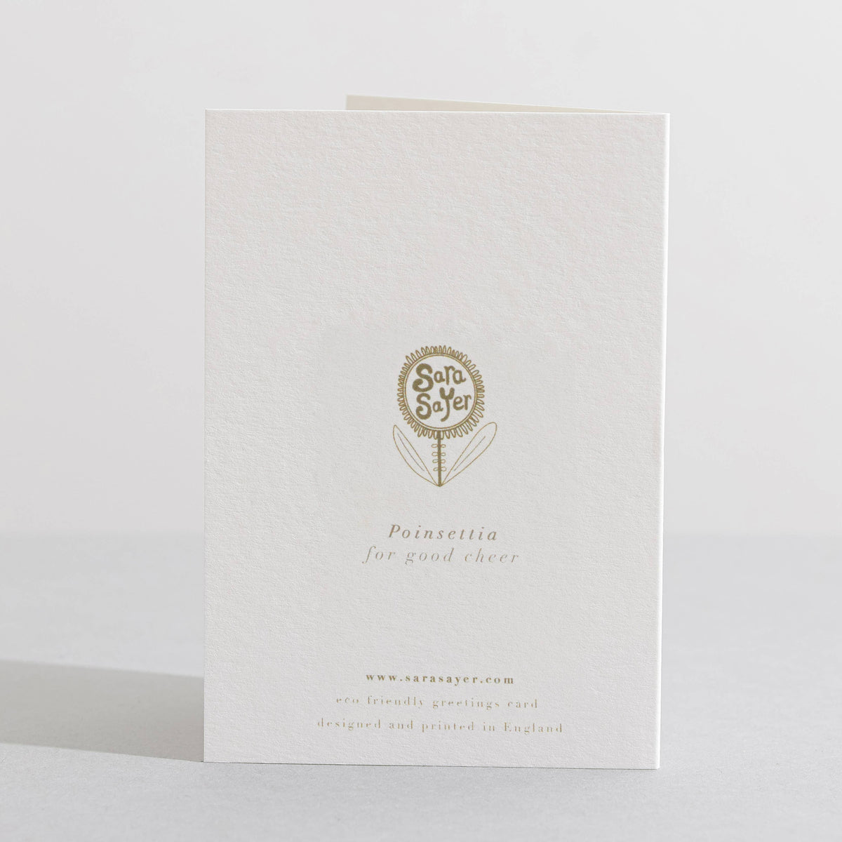 Poinsettia Botanical Flower Mini Card