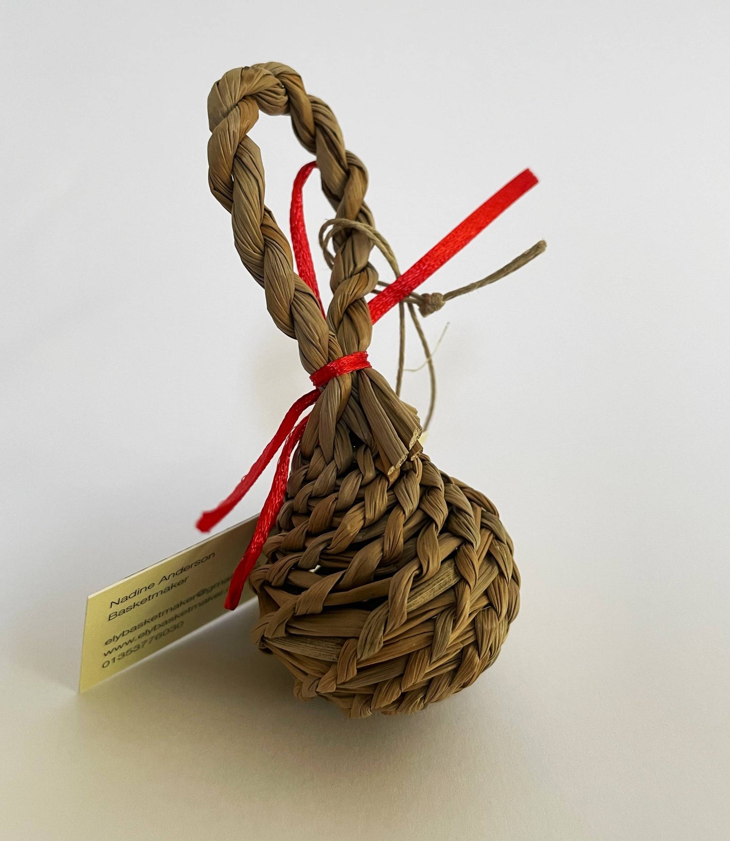 Mini Rush Woven Bauble by Ely Basketmaker