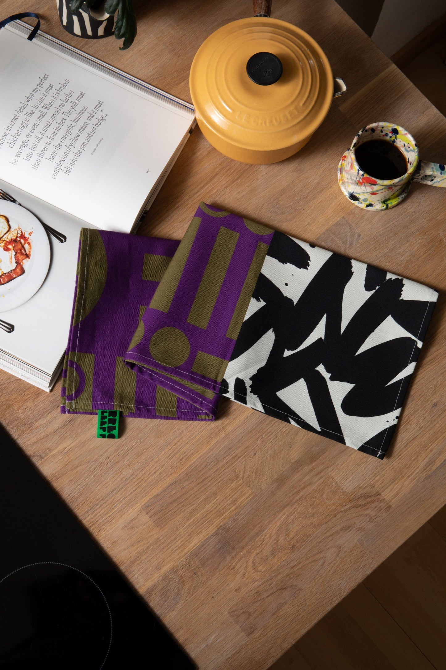 Organic Cotton Tea Towel (Grape)