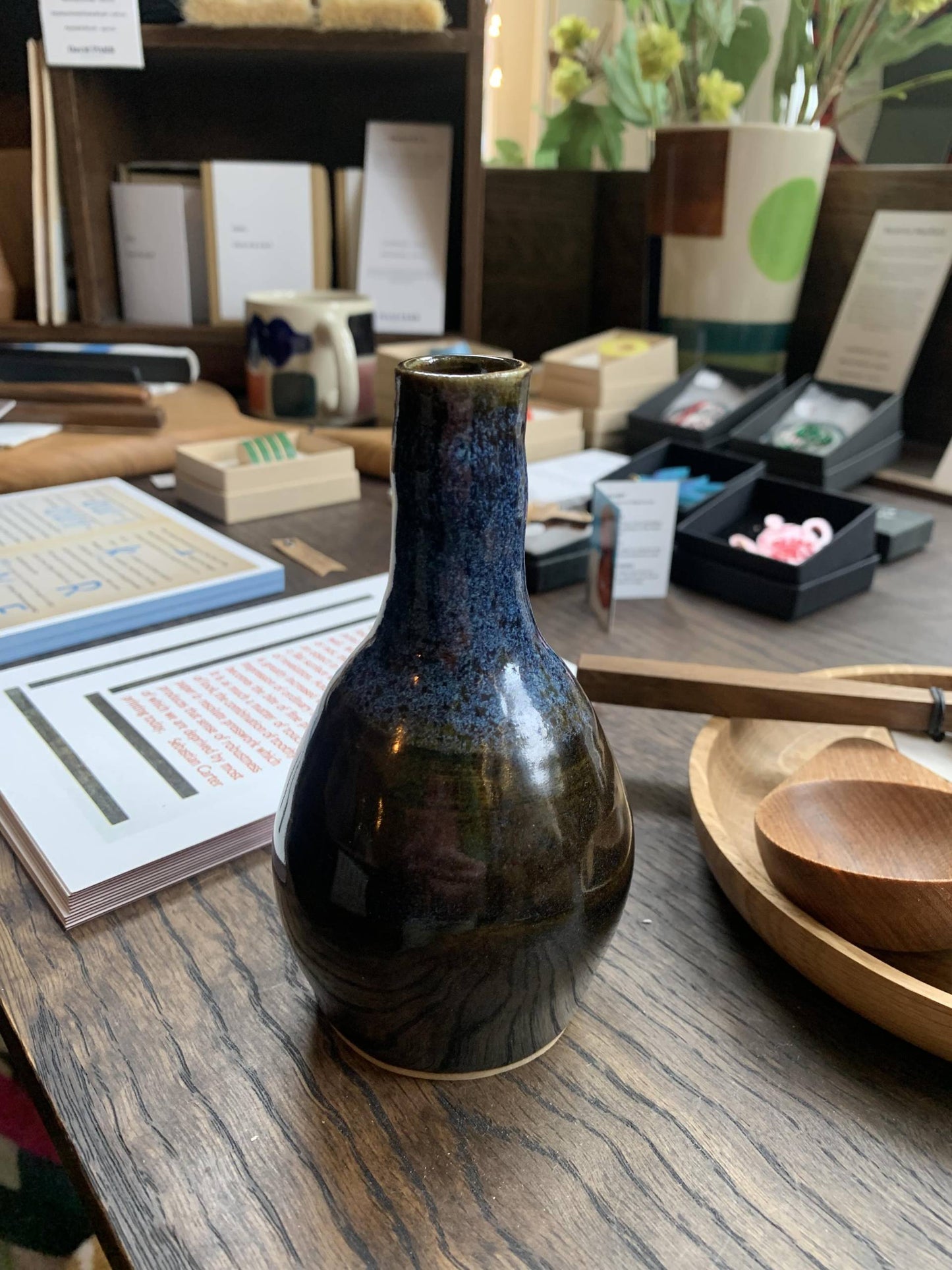 Bottle Vase by Kate Webber (Round Dark)