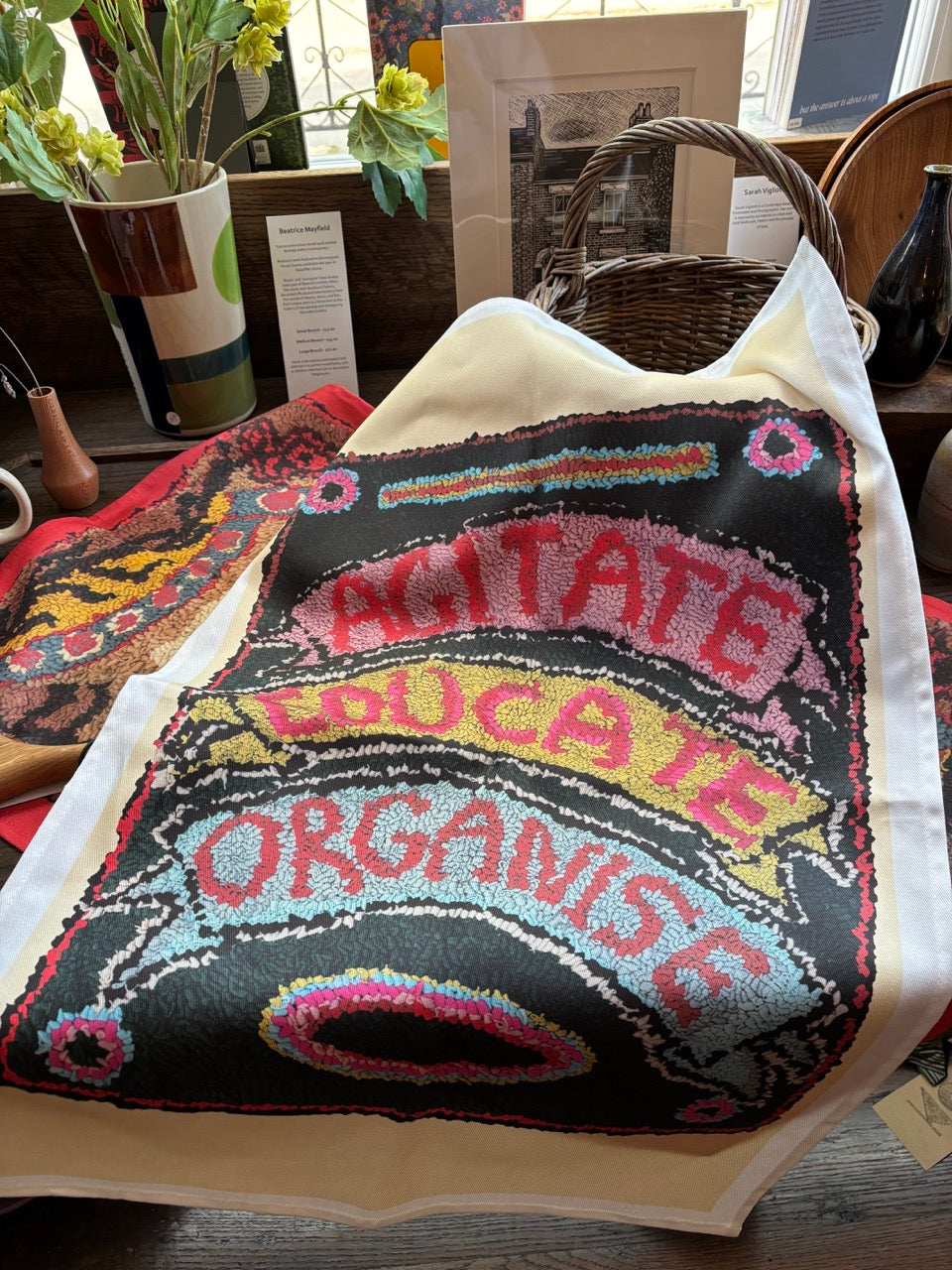 Lu Mason 'AGITATE' Tea Towel