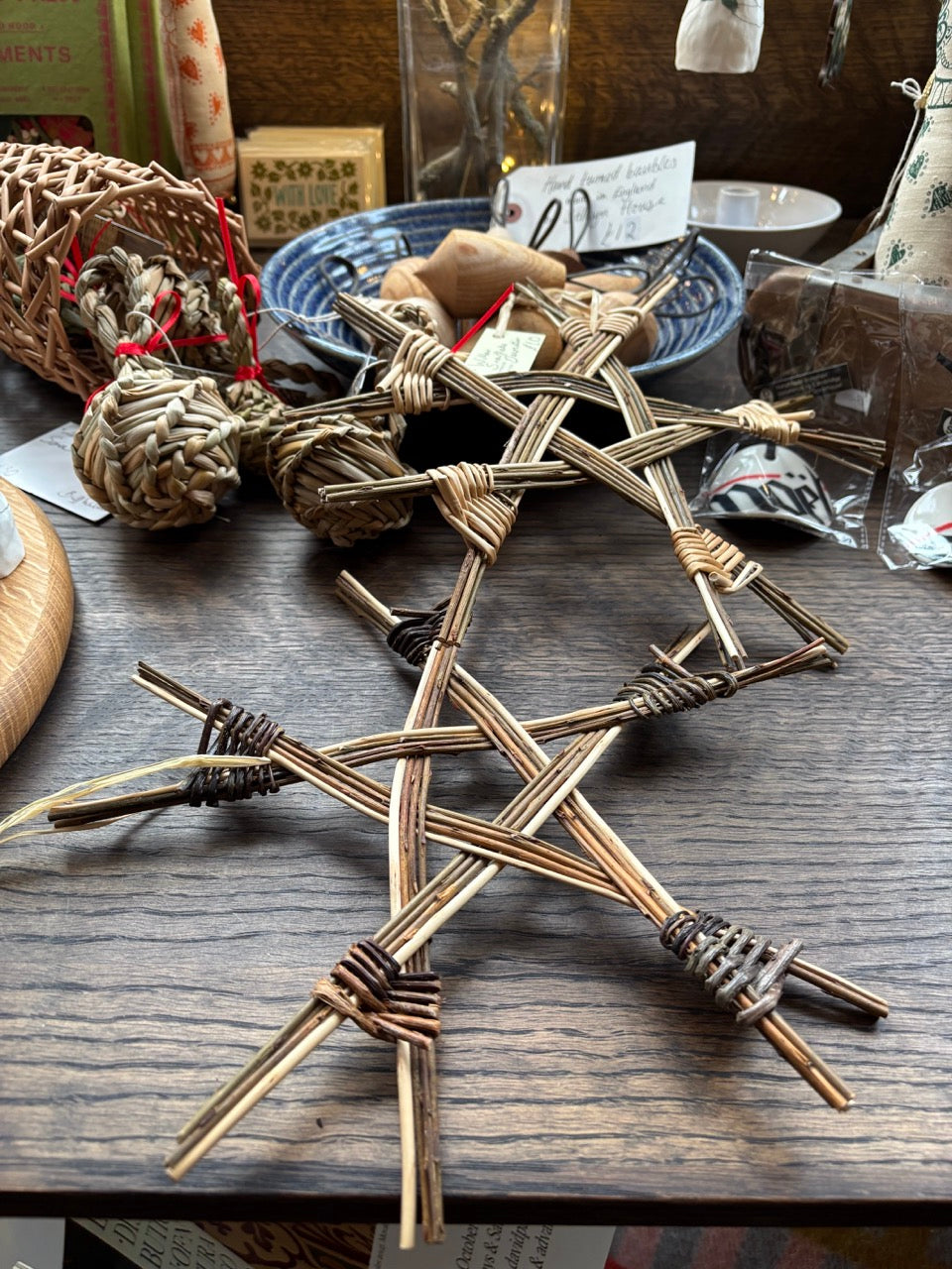 Ely Basketmaker Willow Snowflake Decoration