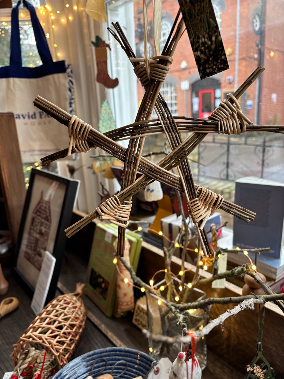 Ely Basketmaker Willow Snowflake Decoration