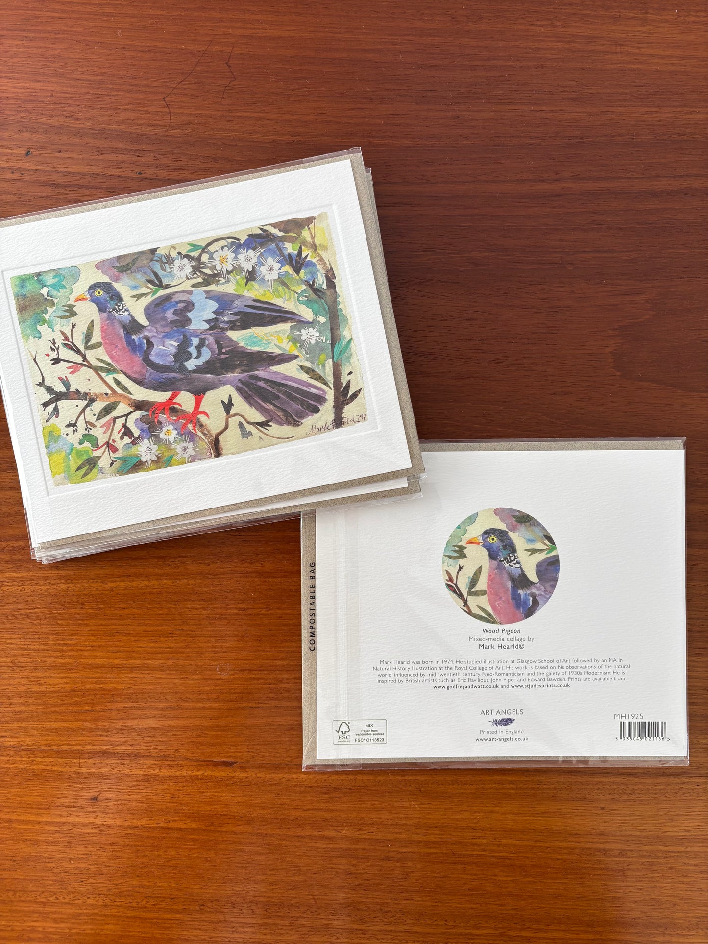 Wood Pigeon Card by Mark Hearld