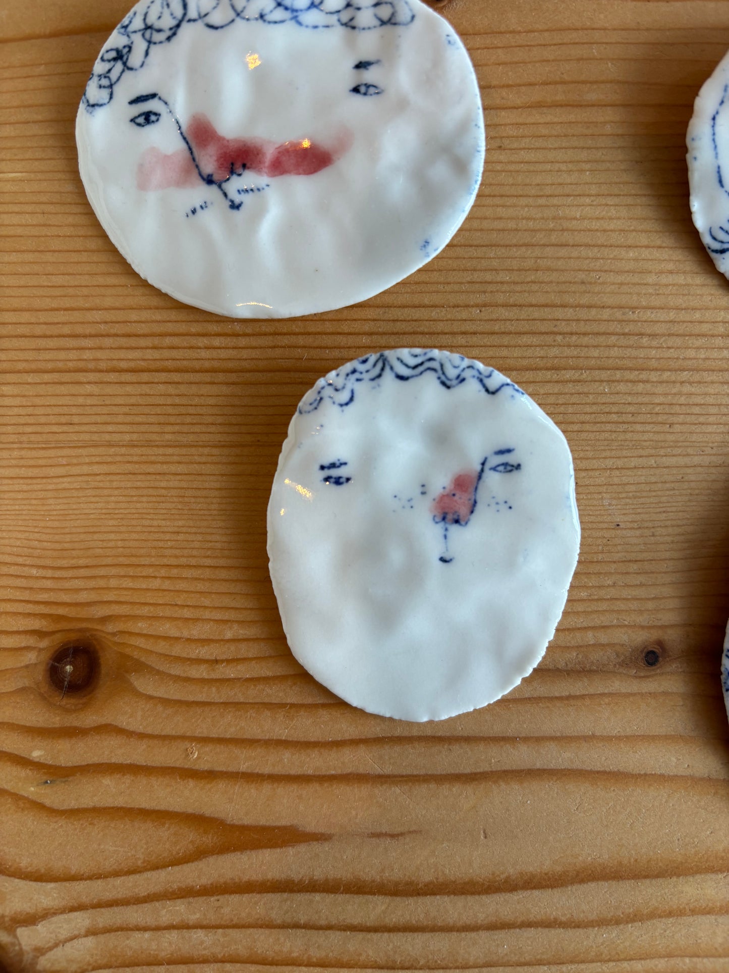 Hand-made Porcelain Brooches by Becca Brown