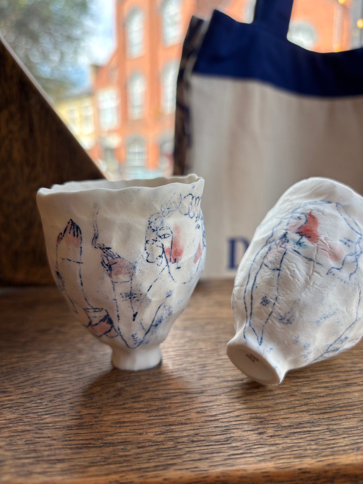 Hand-made Porcelain Pinch Pots by Becca Brown