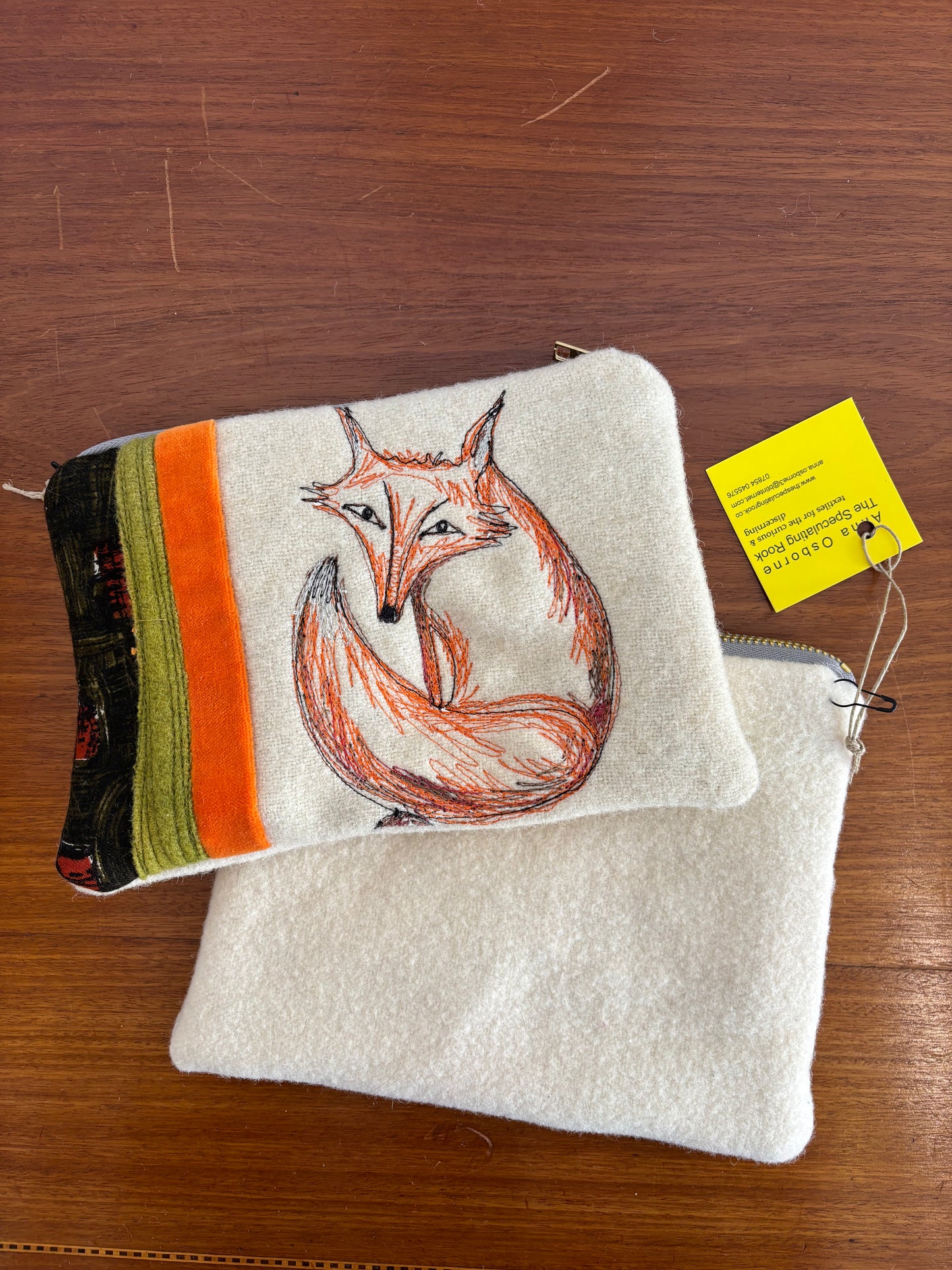 Various Free-Machine Embroidered Pouch by The Speculating Rook