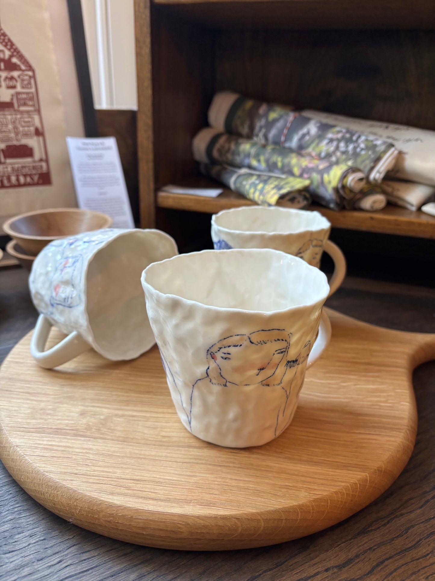 Hand-made Porcelain Mugs by Becca Brown