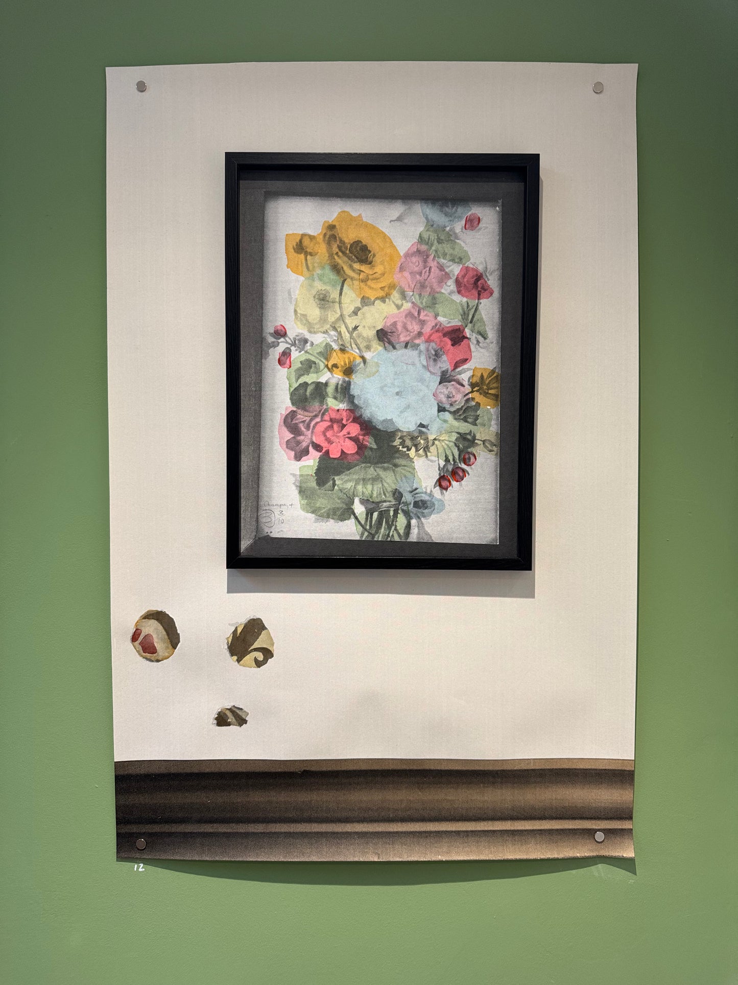 Floral Print (Entrance Hall) Framed by Deborah Bowness