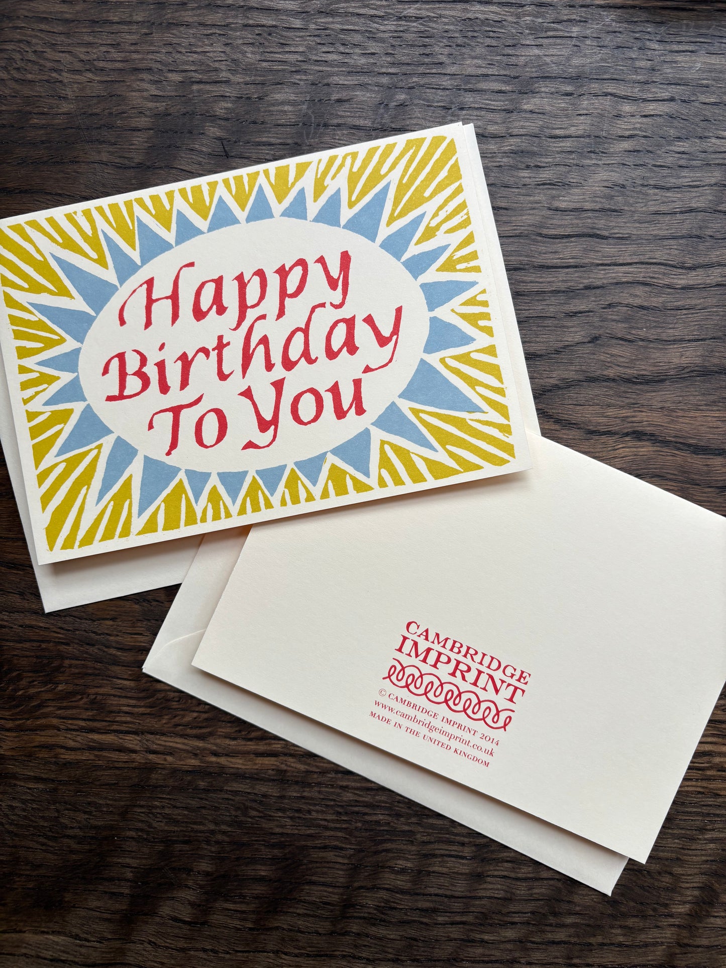Happy Birthday to You Card by Cambridge Imprint (Yellow)