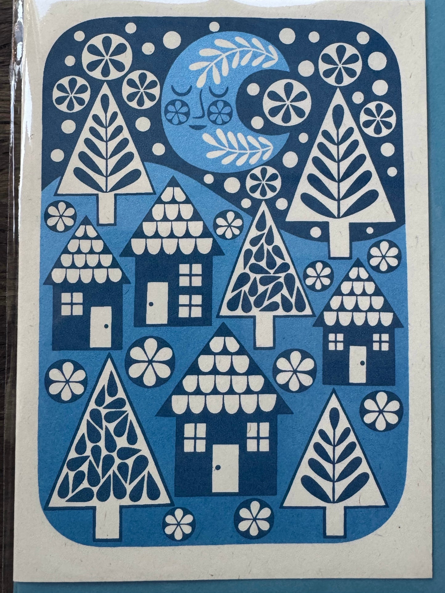 Winter Village Card by Karoline Rerrie