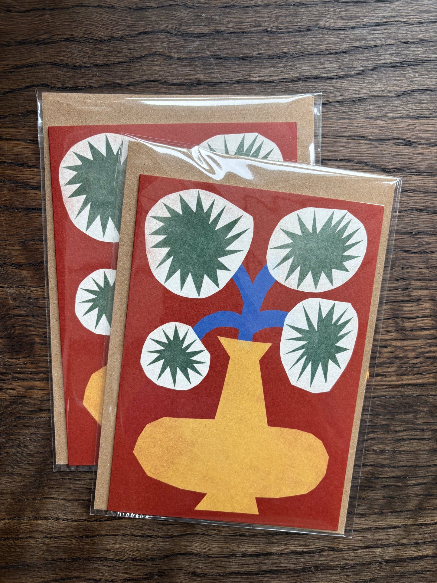 Flowers in Yellow Vase Card by Marcello Velho