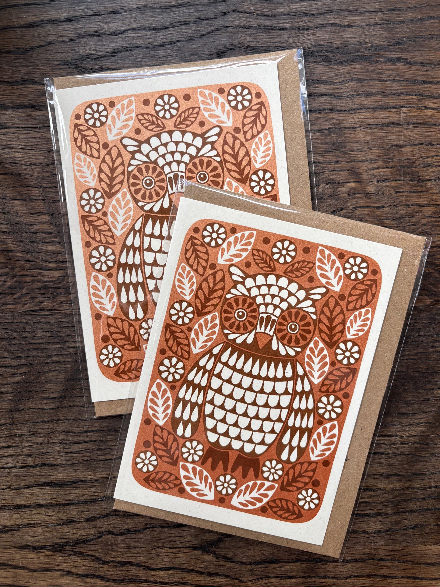 Karoline Rerrie Screen Printed Card Owl