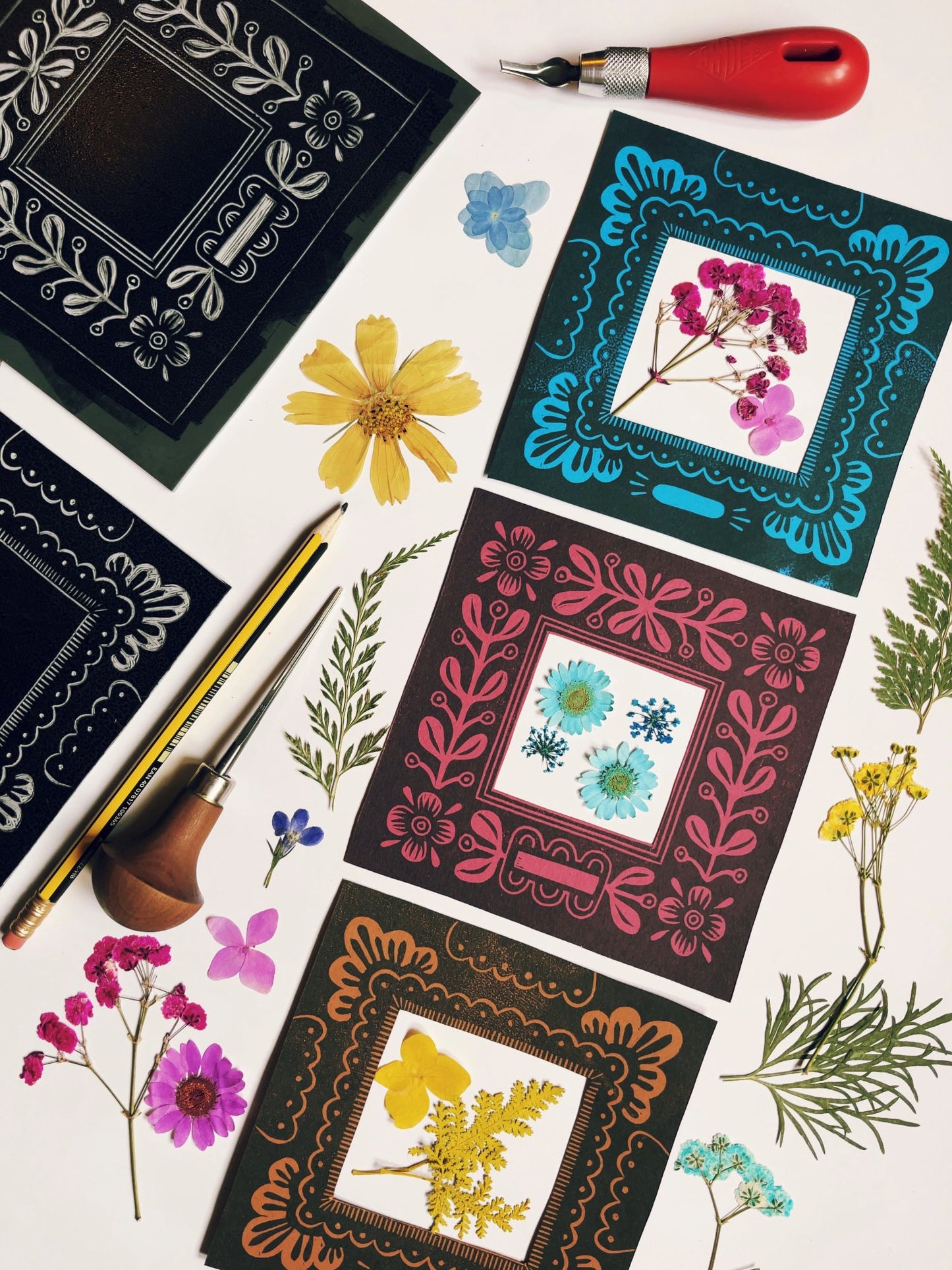 Lino Block-Printed Frames with Nastasha Boyce