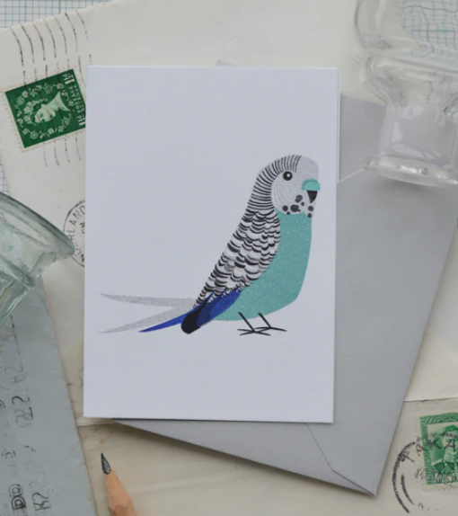 Green Budgie by Bobbie Print