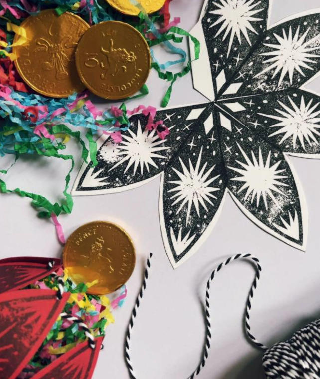 Seasonal Lino Block Print Baubles with Nastasha Boyce