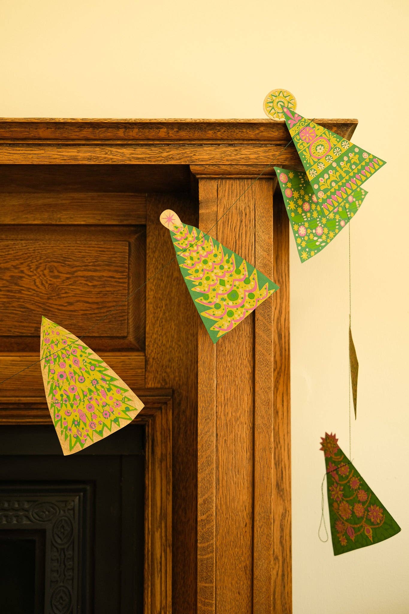 Midcentury Trees Sewn Garland