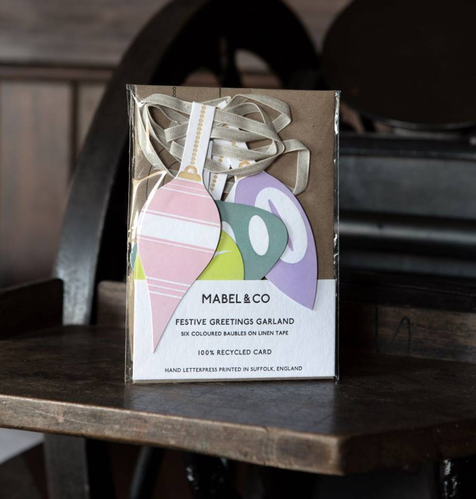 Garland of Christmas Baubles by Mabel & Co.
