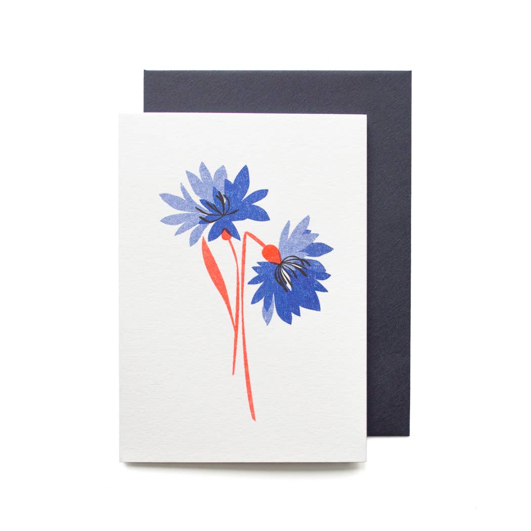 Classic Cornflower Feminine Floral Mini Mother's Day Card
