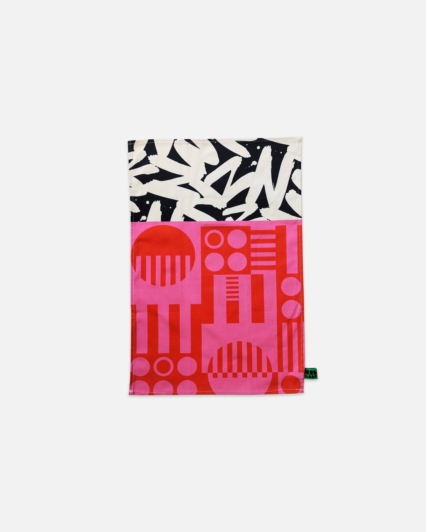 Cotton Tea Towel by Irregular Sleep Pattern (Hot Pink)