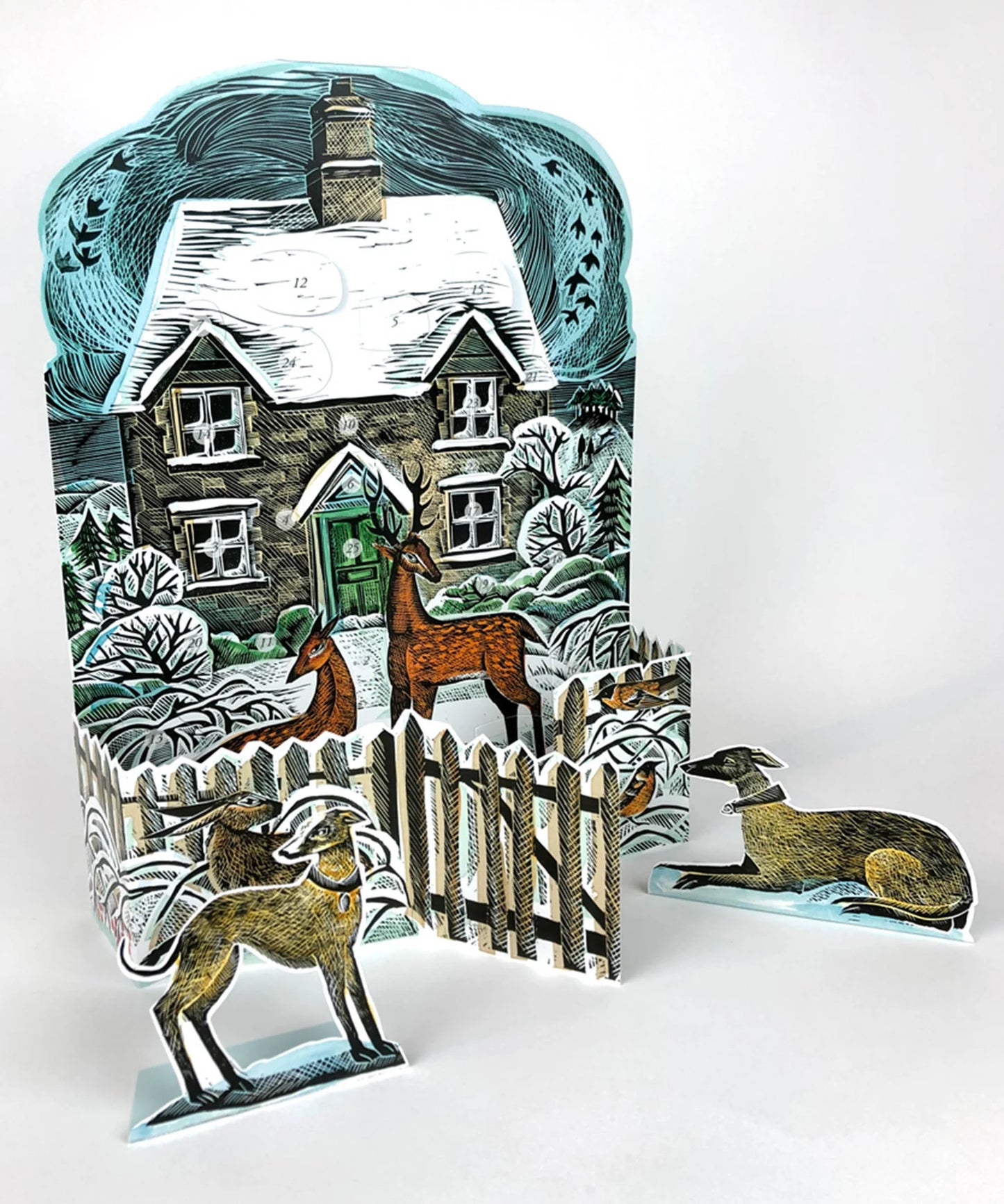 Christmas Cottage Advent Calendar by Angela Harding