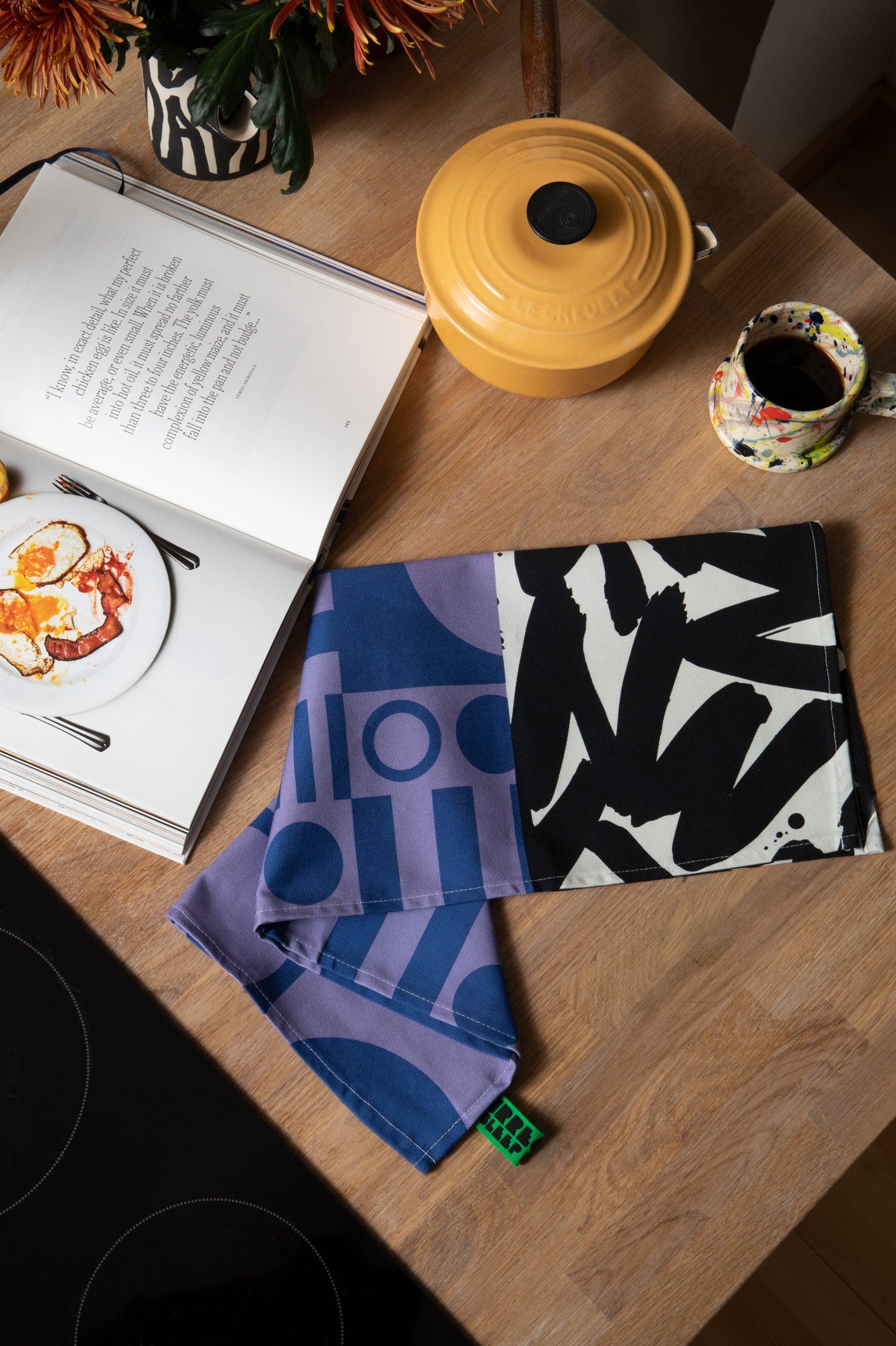 Organic Cotton Tea Towel (Blueberry)