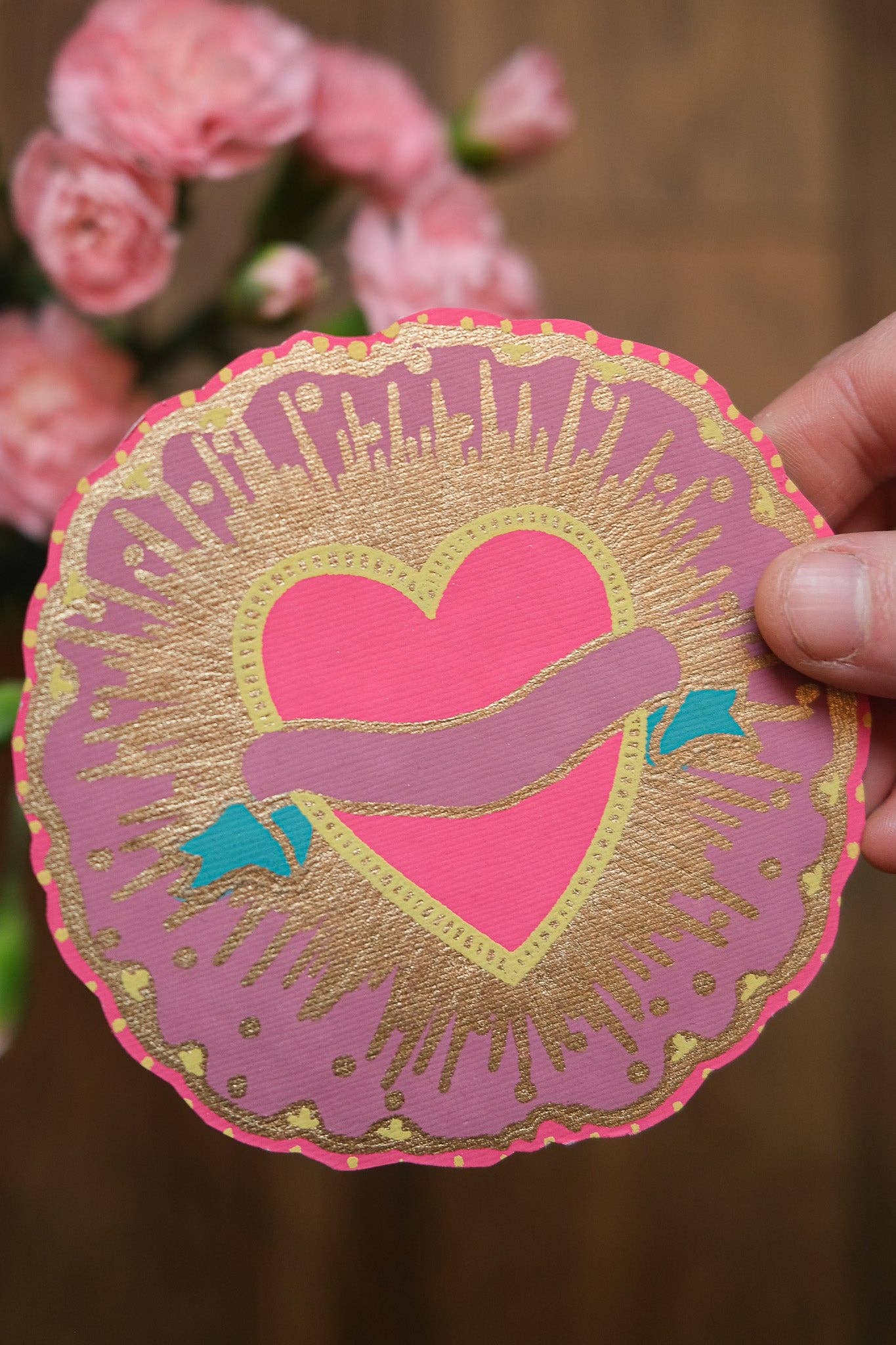 Ribbon Heart Greeting Card: C6