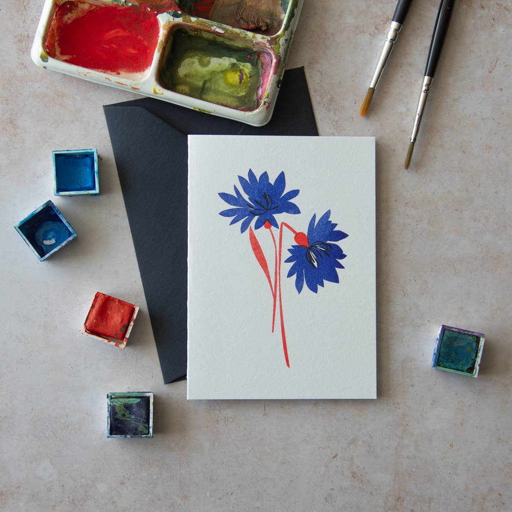 Classic Cornflower Feminine Floral Mini Mother's Day Card