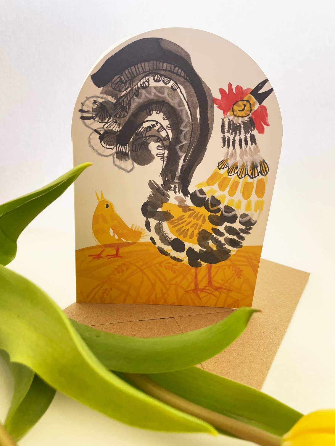 Crowing Crocodile Mantelpiece Card