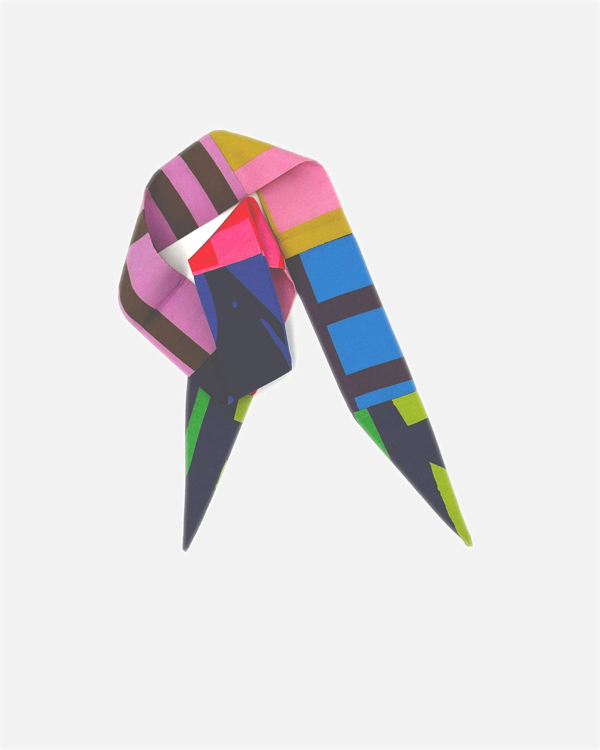 Patchwork Narrow Necktie