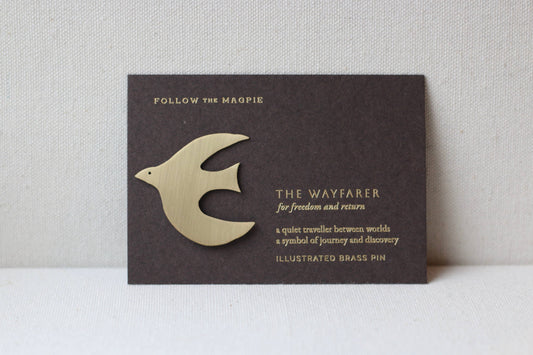 The Wayfarer - Brass Brooch