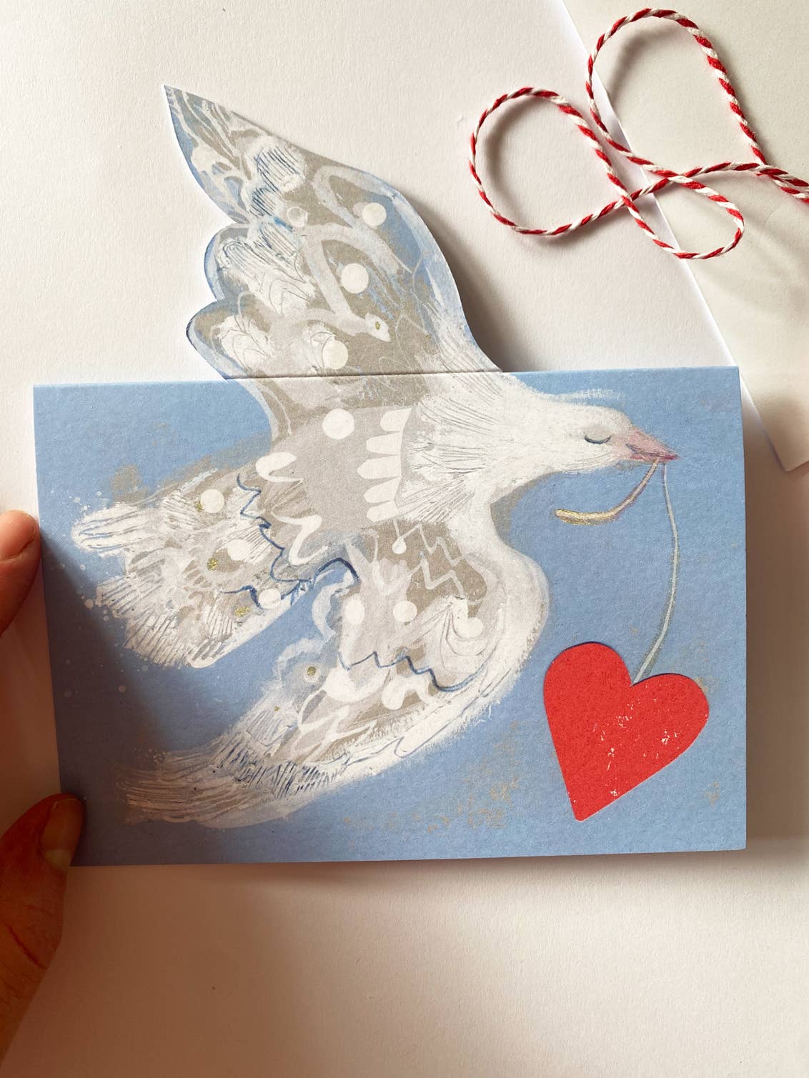 Love Dove Mantelpiece Card