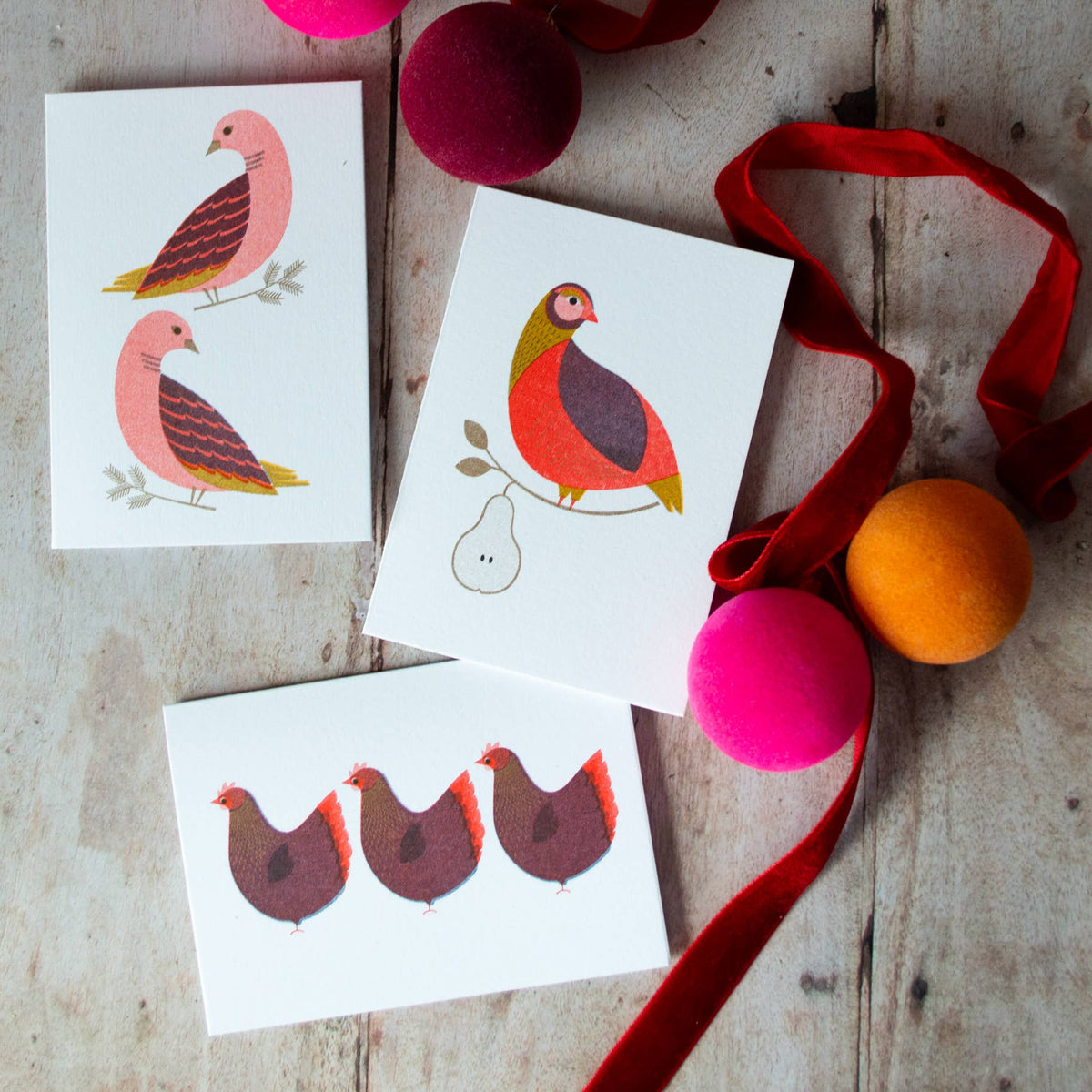 Partridge in a Pear Tree Card by Bobbie Print