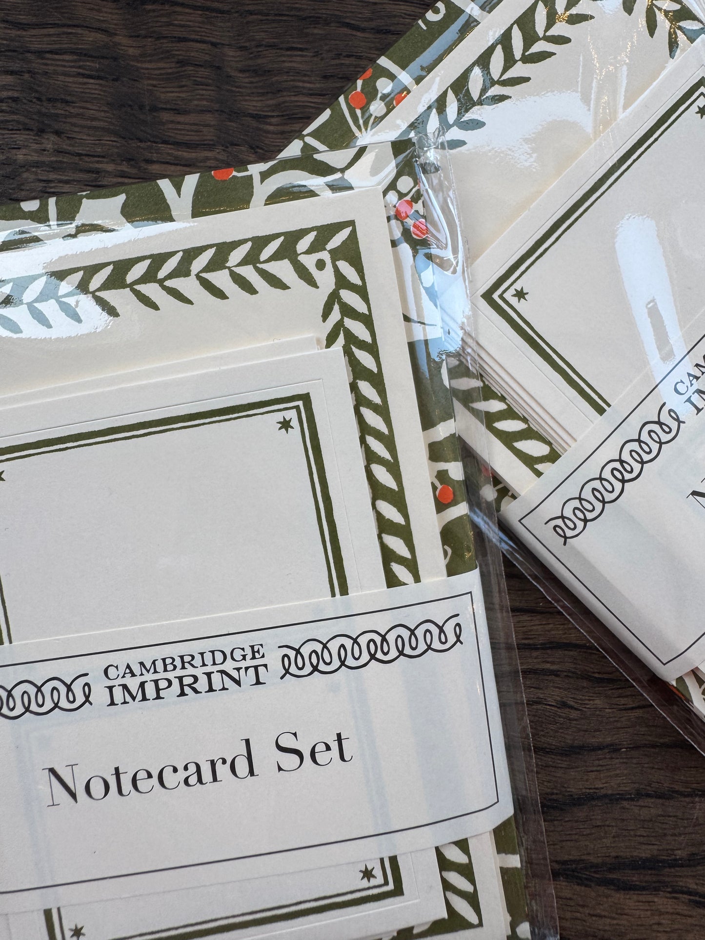 Set of Ten Notecards by Cambridge Imprint (Ivy Green)