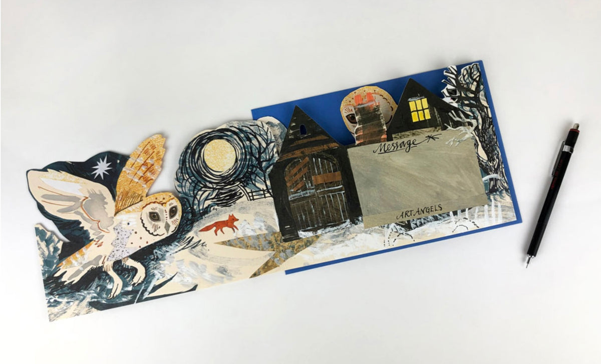 Pop-up-Grußkarte Eulen von Mark Hearld