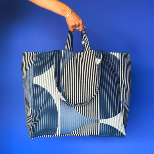 Extra Large Luxury Shopper Bag by Margo Selby (Stella Navy)