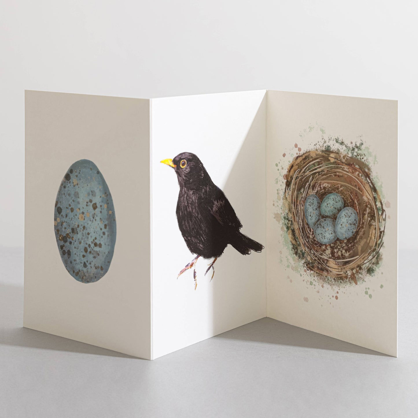 Blackbird Concertina Card by Sara Sayer