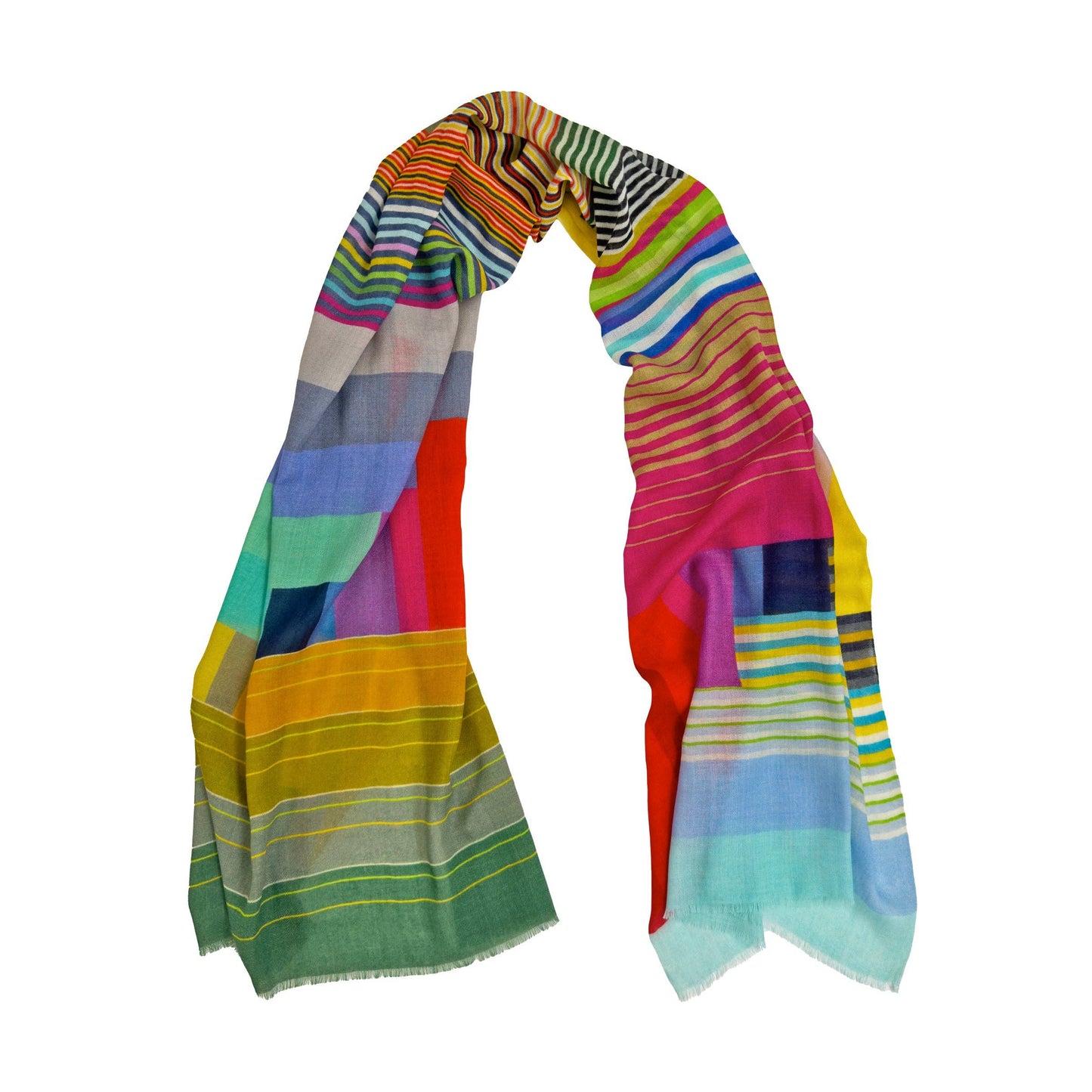 Moon Landing Lightweight Fine Wool Scarf by Margo Selby