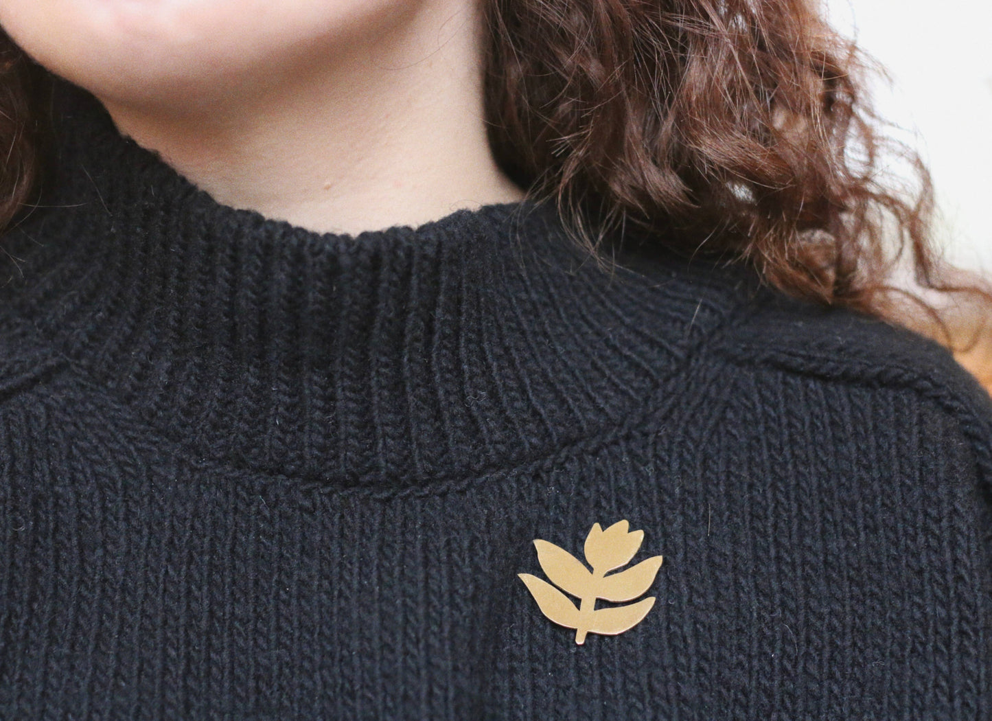 The Bloom - Brass Brooch