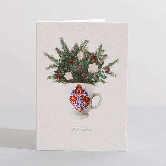 Fir Tree Botanical Flower Mini Card