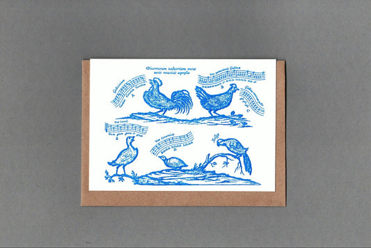 Bird Song Letterpress Card by The Passenger Press