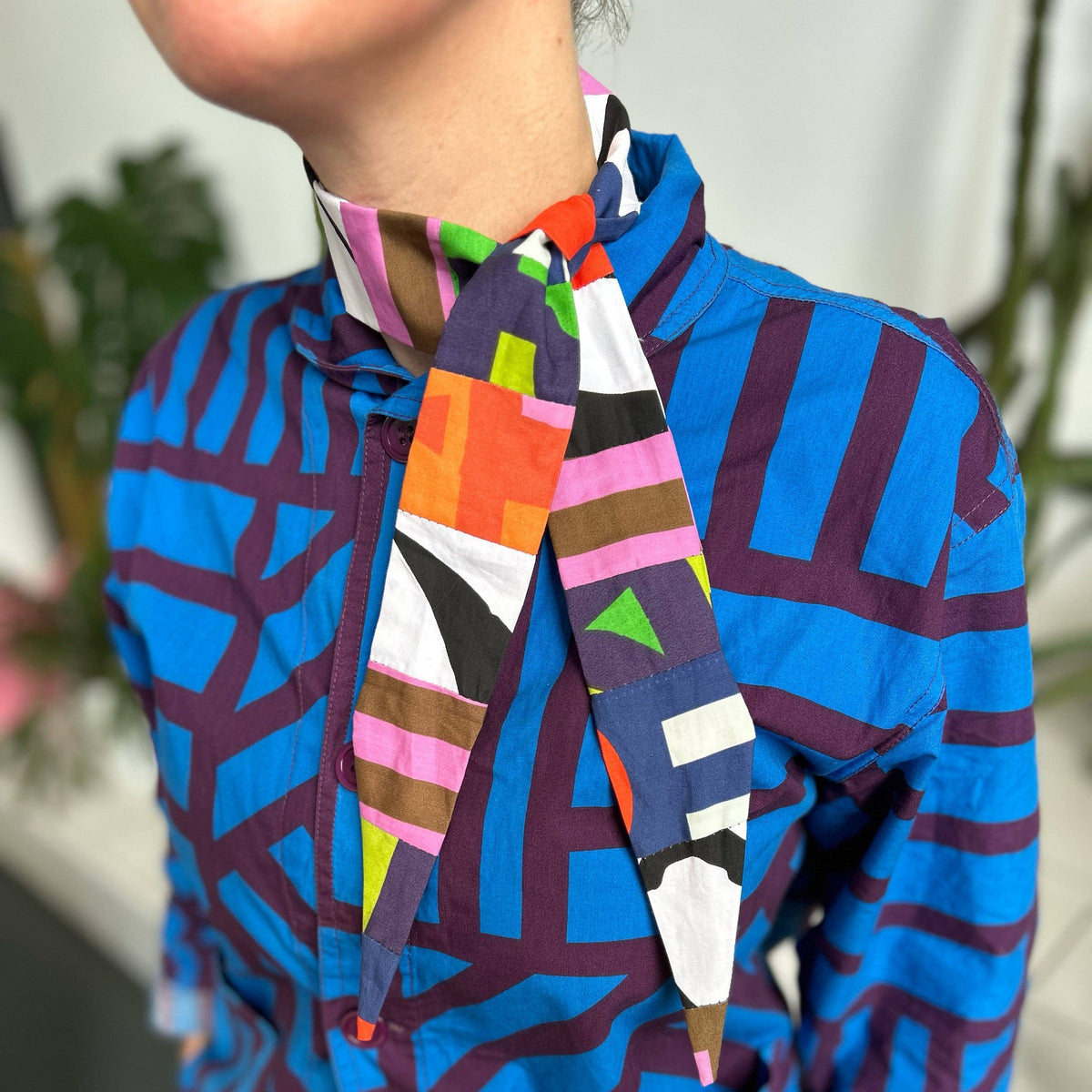 Patchwork Narrow Necktie