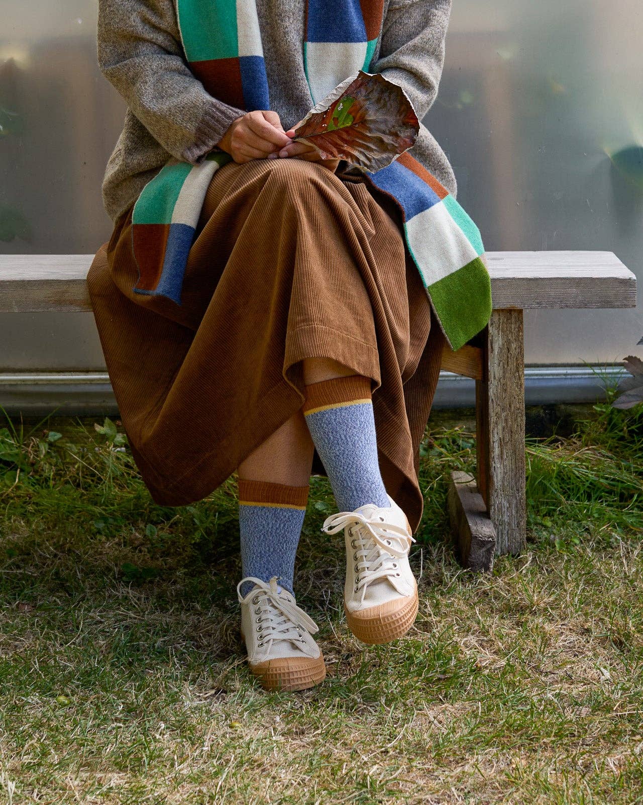 Cotton Socks by Rove (UK 8-11) | Plain Blue Marl