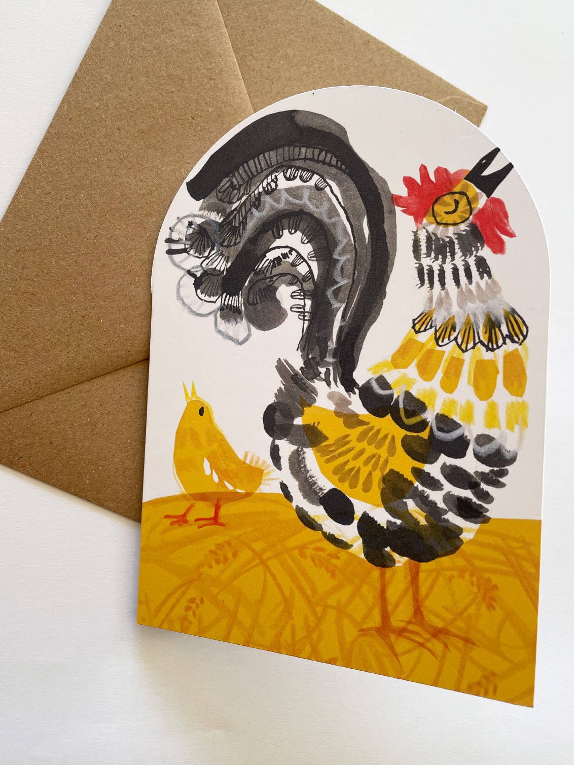 Crowing Crocodile Mantelpiece Card