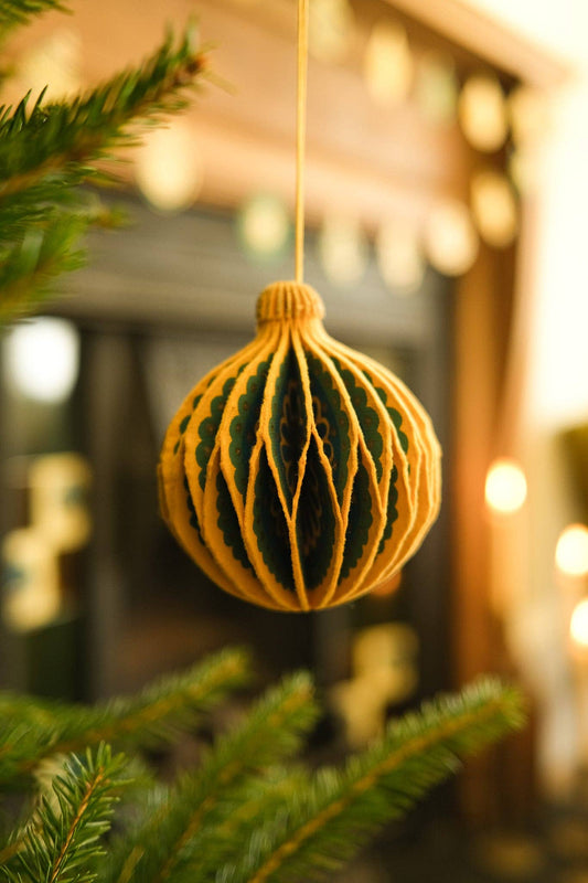 Yellow Bauble Honeycomb by East End Press