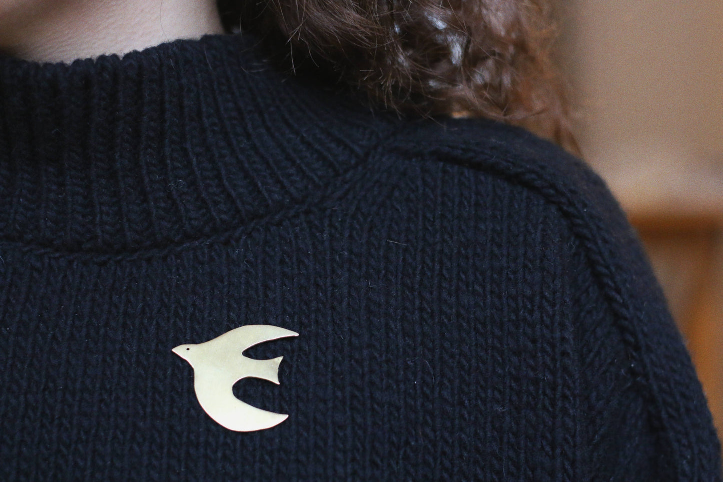 The Wayfarer - Brass Brooch