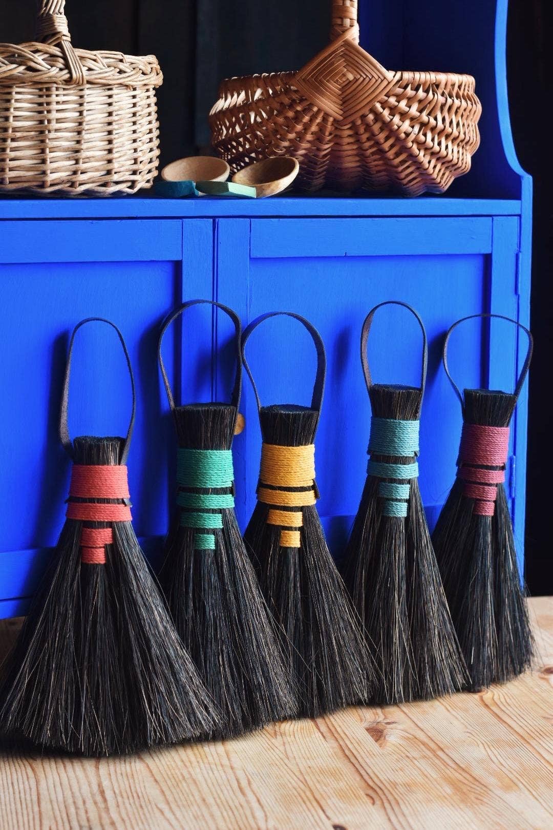 Green Arenga Fibre Hand Broom by Bec Wild
