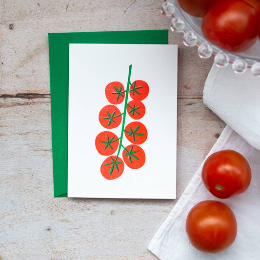 Vine Tomatoes Mini Card by Bobbie Print